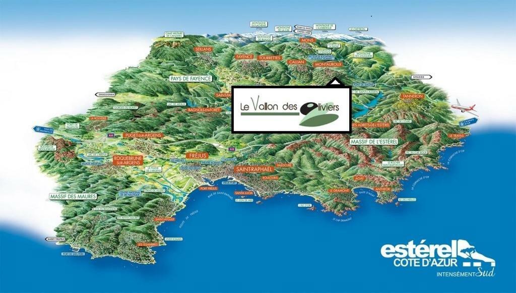 Le Vallon Des Oliviers Montauroux Exteriör bild